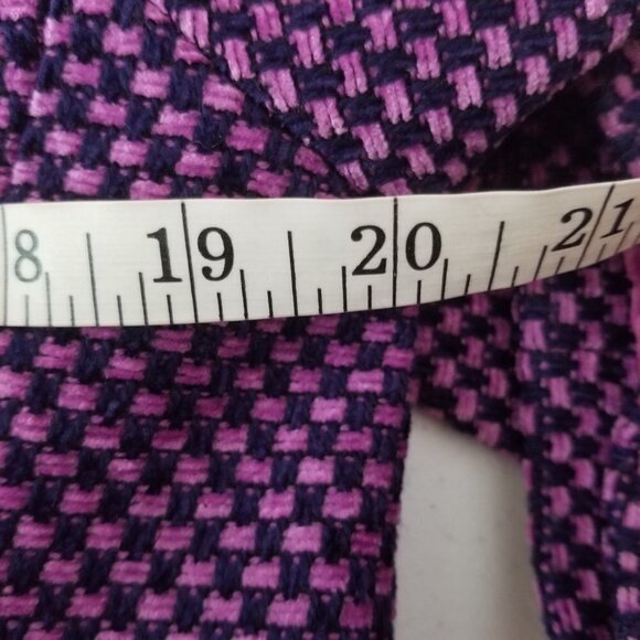 Doncaster Blazer Womens 8 Purple Pink Chenille Tweed Open Jacket - Picture 8 of 12